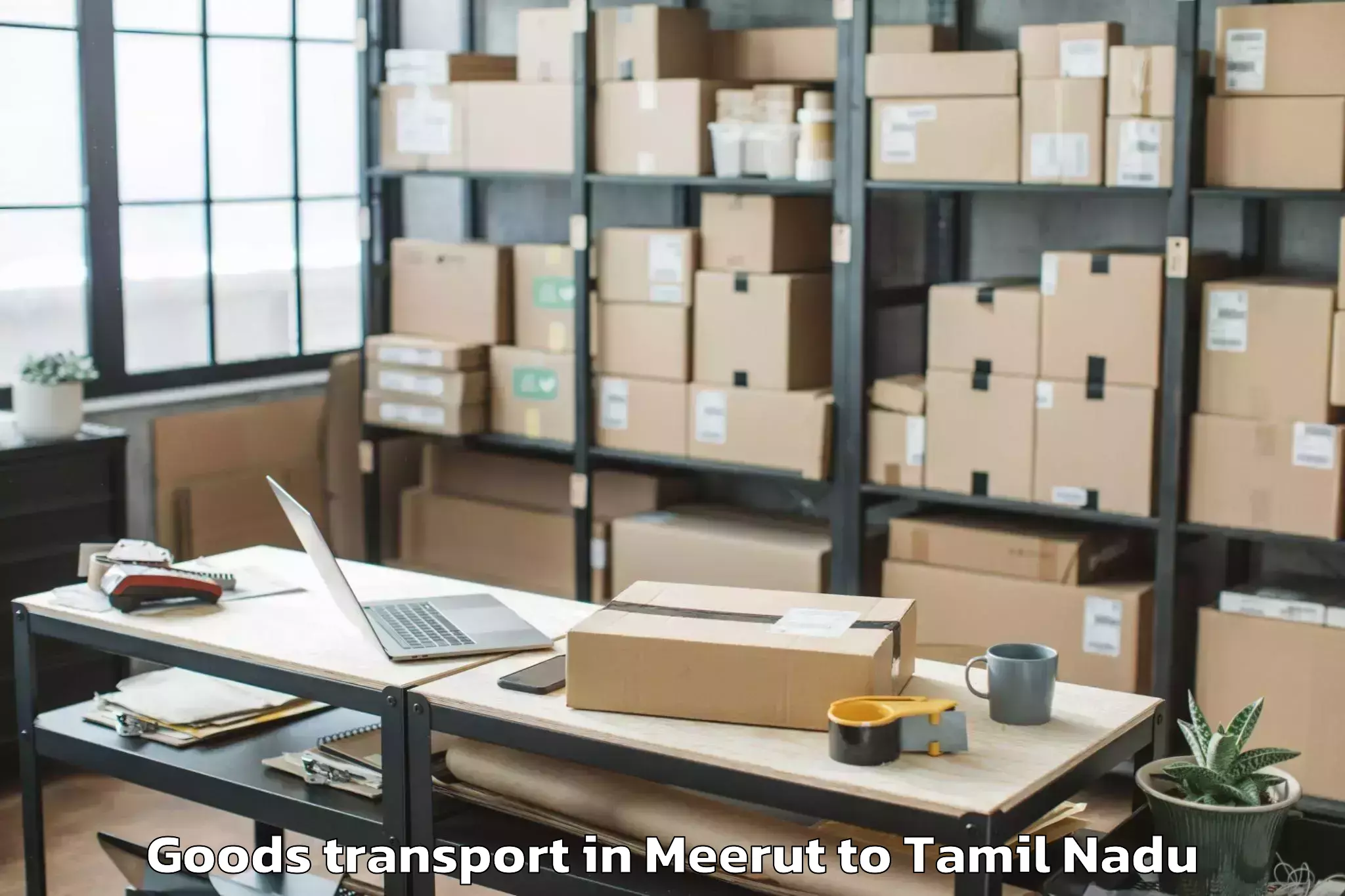 Quality Meerut to Erumaippatti Goods Transport